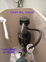 toilet valve leaking fill repair tank inside plumbing