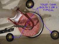Toilet Tank Bolts Inside the Toilet Tank