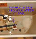 There are three possibilities for this problem. First, the flapper may not be adjusted correctly. The Second possibility is the flapper itself. It may be old and worn out. The Third and least desirable problem is the seat on the toilet flush valve may be worn badly and not allow for a tight seal.