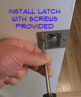 Installing Screws for Pocket Door Latch