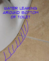 Water Seeping Out a Toilet Base
