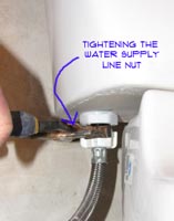 Tightening a Toilet Supply Line Fitting
